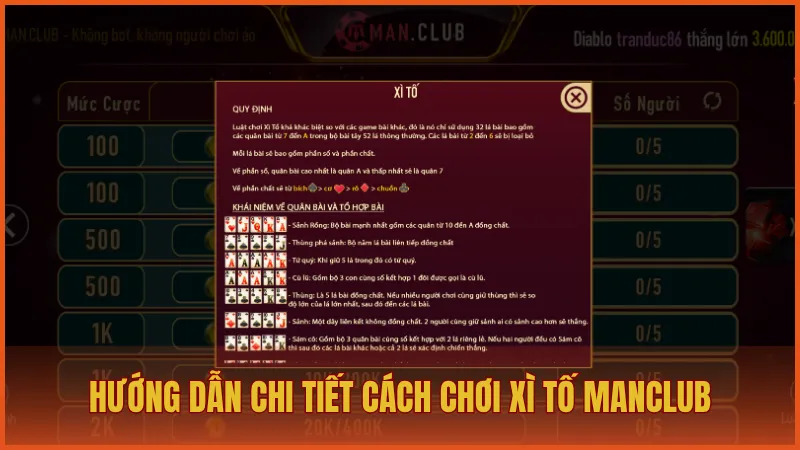 Xì Tố ManClub: Hướng dẫn và chiến thuật chơi bài bất bại 3 Hướng dẫn chi tiết cách chơi Xì Tố ManClub